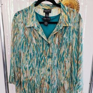 Maggie Barnes Top/shell blouse set. 1X 18/20W